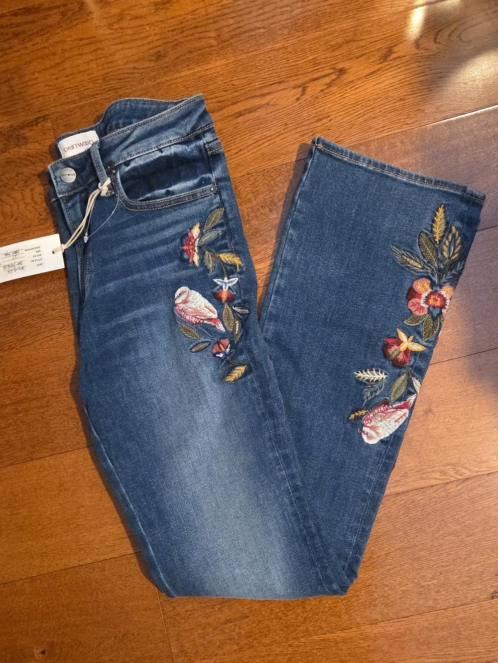 Sundance Driftwood Kelly Winterbird Embroidered Bootcut Jeans 27 NWT - Picture 5 of 7